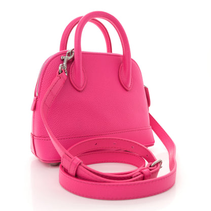 Balenciaga Signature Grained Calfskin Logo XXS Ville Top Handle Bag Fuchsia 3 of 10