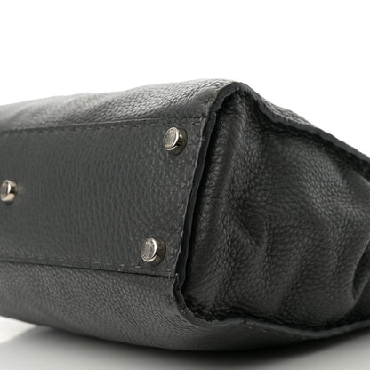 Fendi Cuoio Romano Selleria Bi-Color Medium Peekaboo Iconic Satchel Asfalto Latte 10 of 24