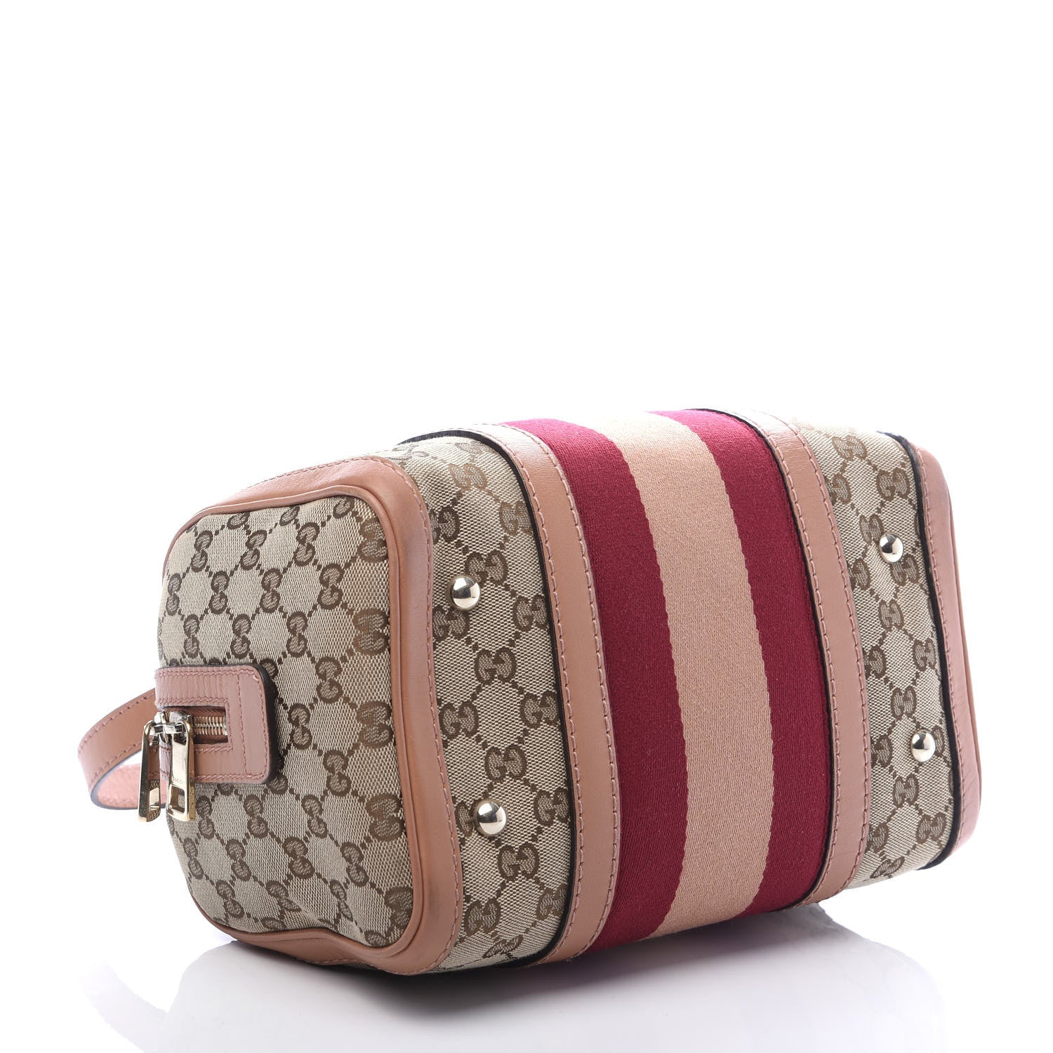 Gucci Monogram Vintage Web Small Boston Beige 5 of 10
