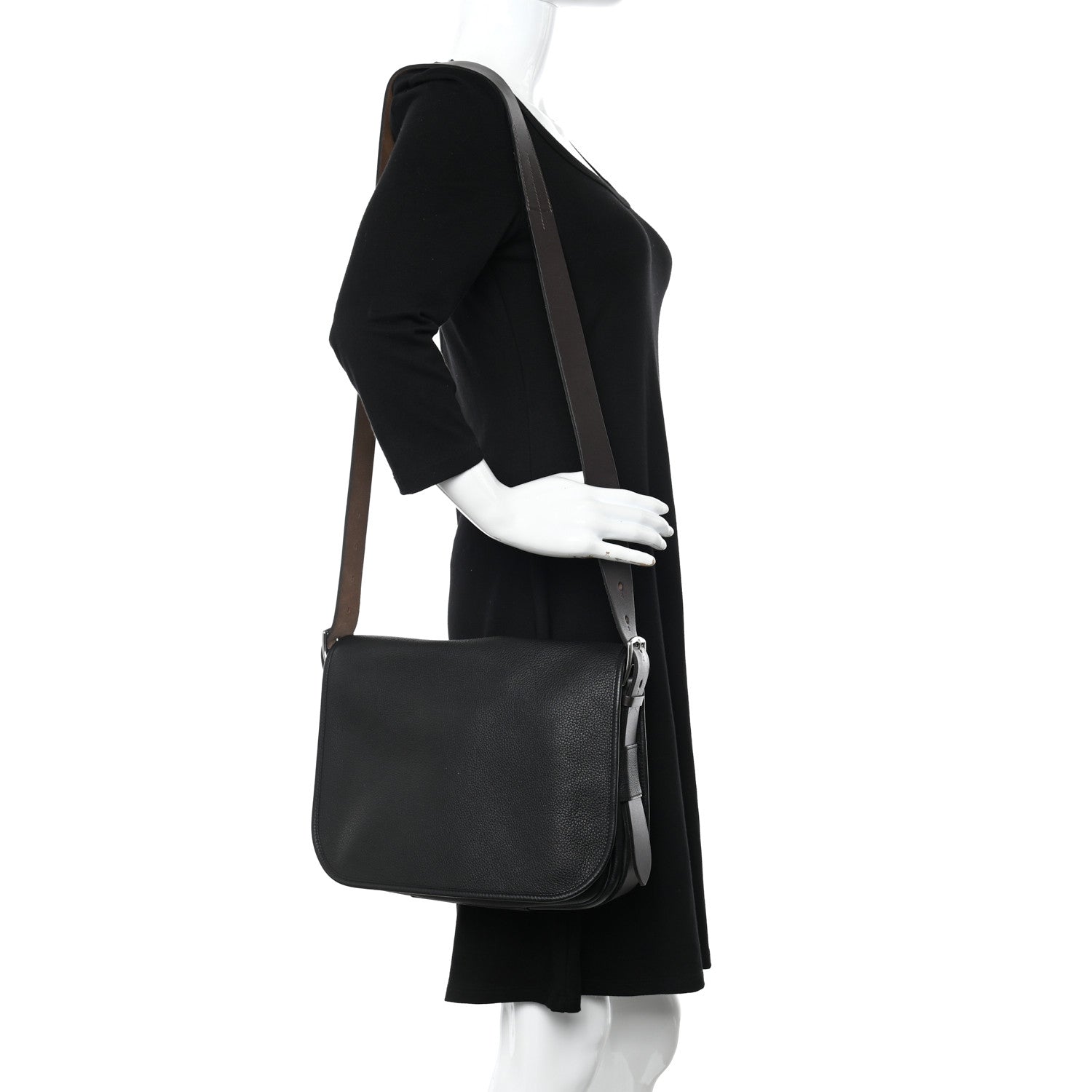 Hermes Veau Alamo Barda 35 Black 2 of 10