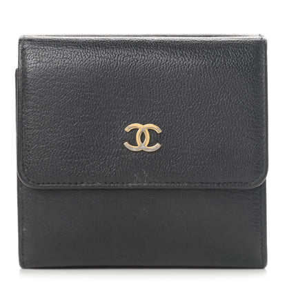 Chanel Goatskin Compact CC Flap Wallet Black 1 of 15