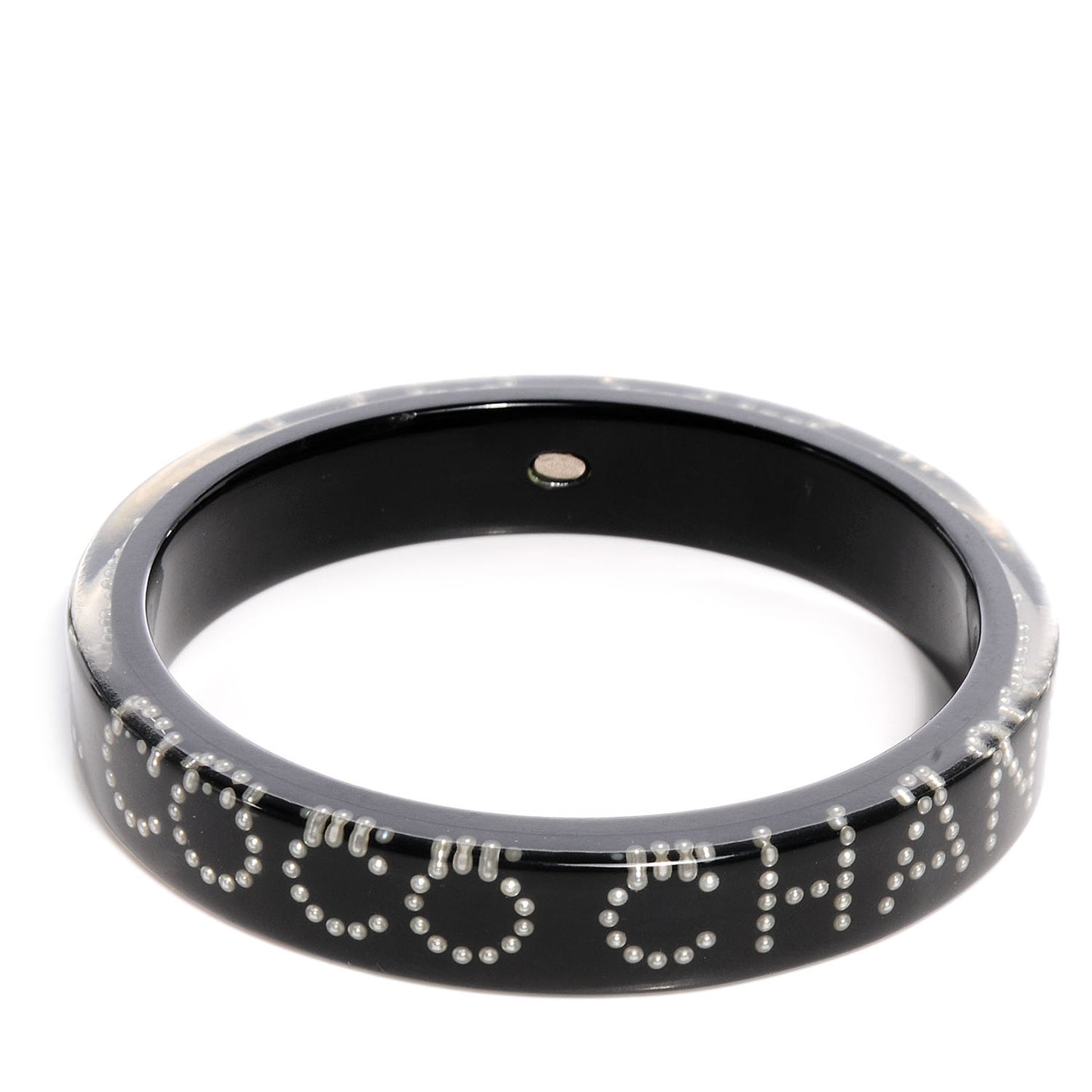 Resin Pearl Coco Bangle Black