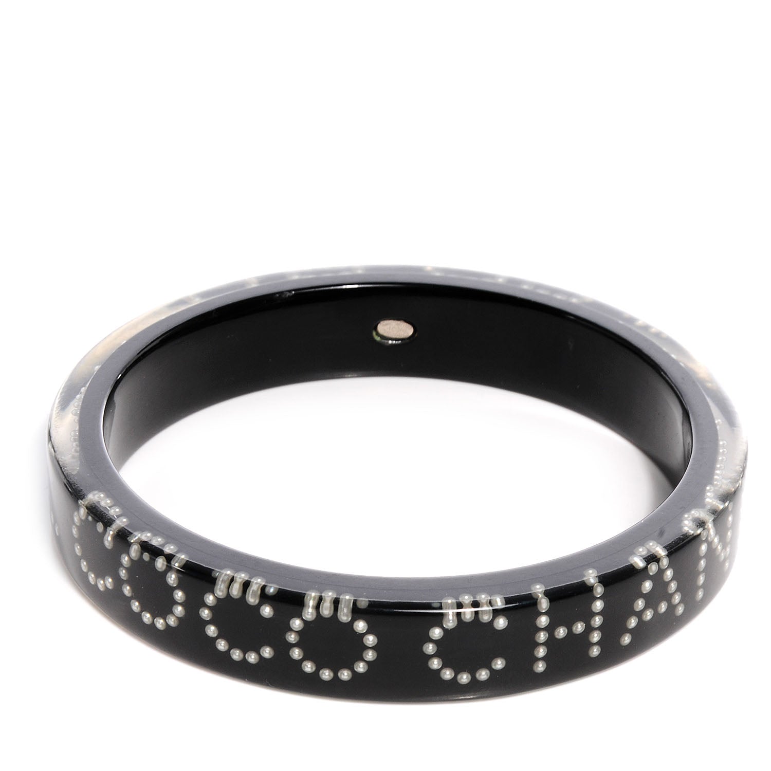 Chanel Resin Pearl Coco Bangle Black 1 of 5
