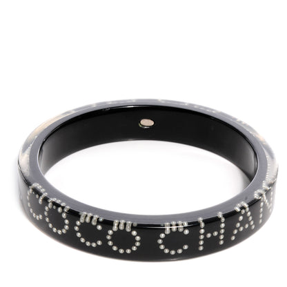 Chanel Resin Pearl Coco Bangle Black 1 of 5