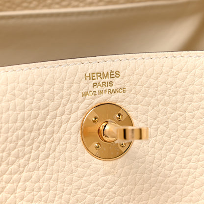 Hermes Taurillon Clemence Mini Lindy 20 Nata 5 of 12