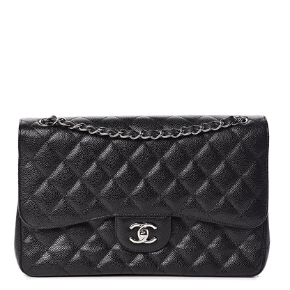 Chanel Caviar Quilted Jumbo Double Flap Black 1 of 12