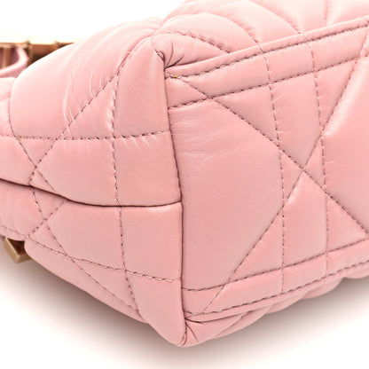 Christian Dior Calfskin Macrocannage Small Diortravel Nomad Pouch Old Rose 8 of 9