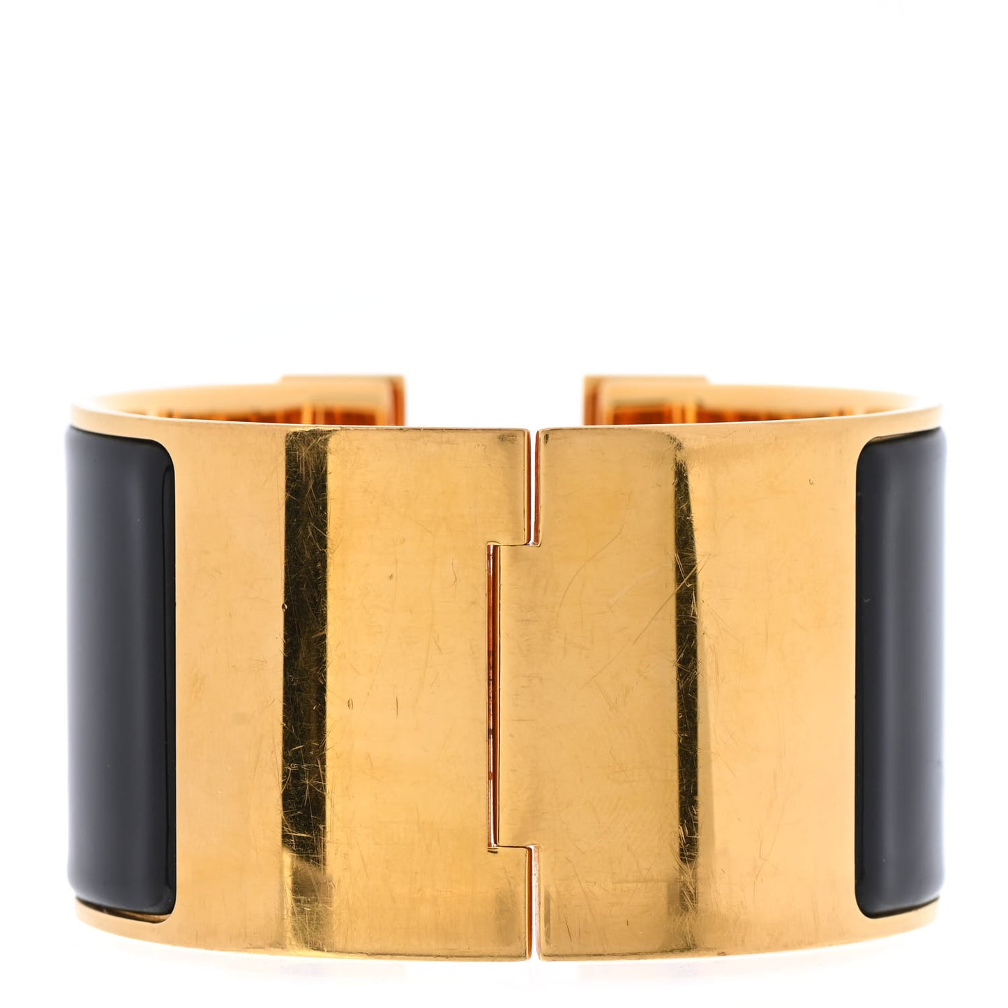 Enamel Extra Wide Clic Clac H Bracelet PM Black