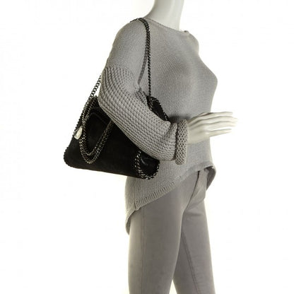 Stella McCartney Embellished Shaggy Deer Small Falabella Fold Over Tote Black 2 of 20