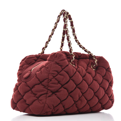 Chanel Jersey Bubble Quilt Bowler Bordeaux 3 of 10