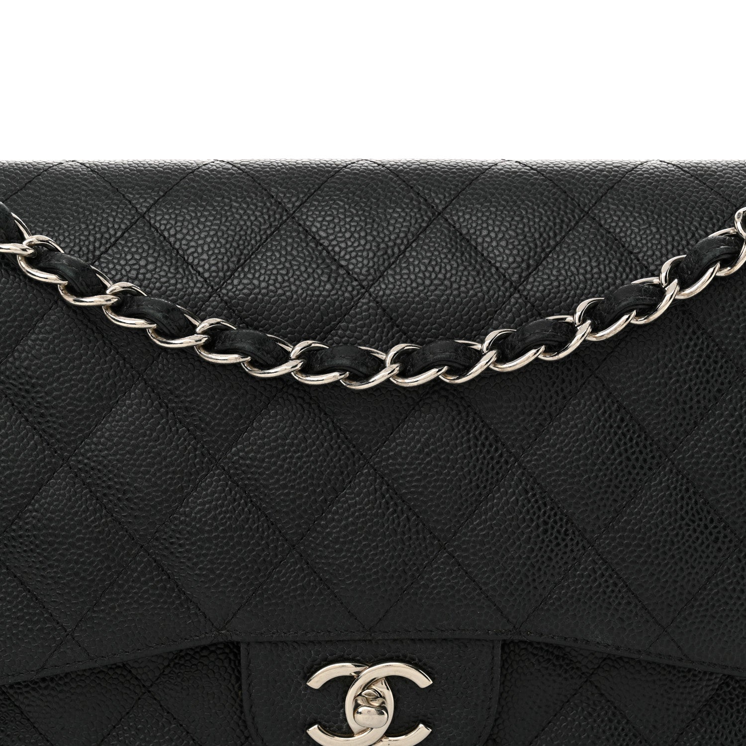 Chanel Caviar Quilted Jumbo Double Flap Black 8 of 15