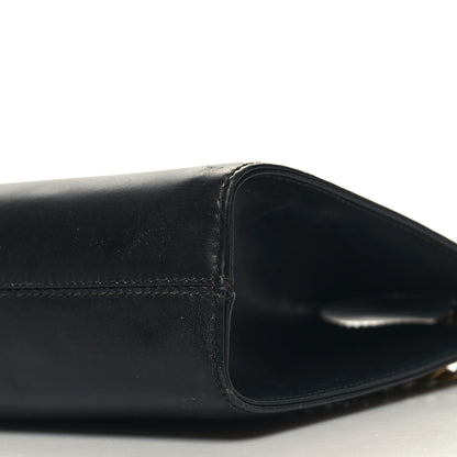 Salvatore Ferragamo Calfskin Diana Clutch Black 9 of 10