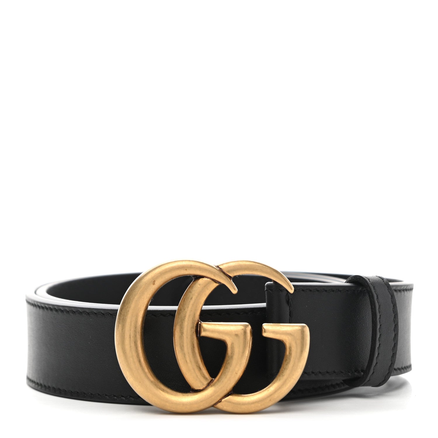 Gucci Calfskin Double G 30mm Belt 80 32 Black 1 of 5