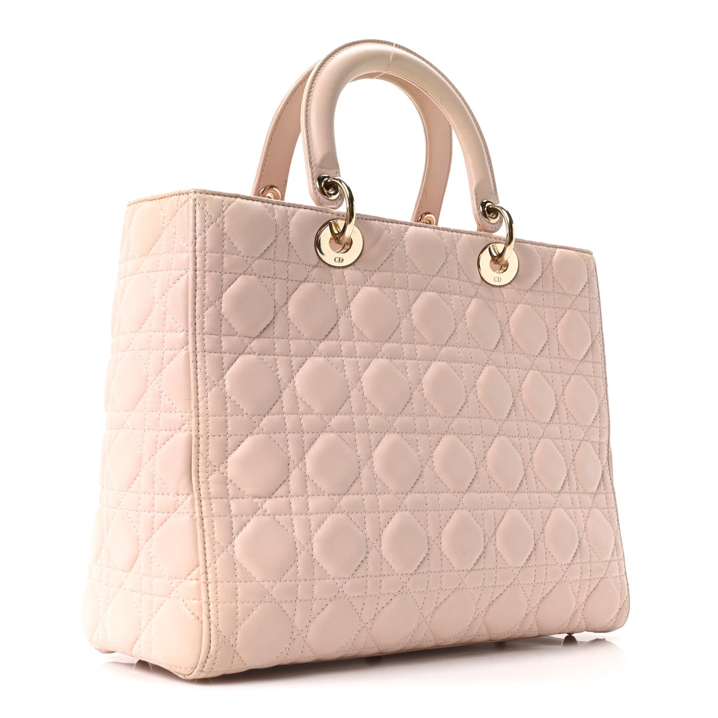 Lambskin Cannage Large Lady Dior Light Pink