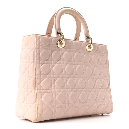 Christian Dior Lambskin Cannage Large Lady Dior Light Pink 3 of 10