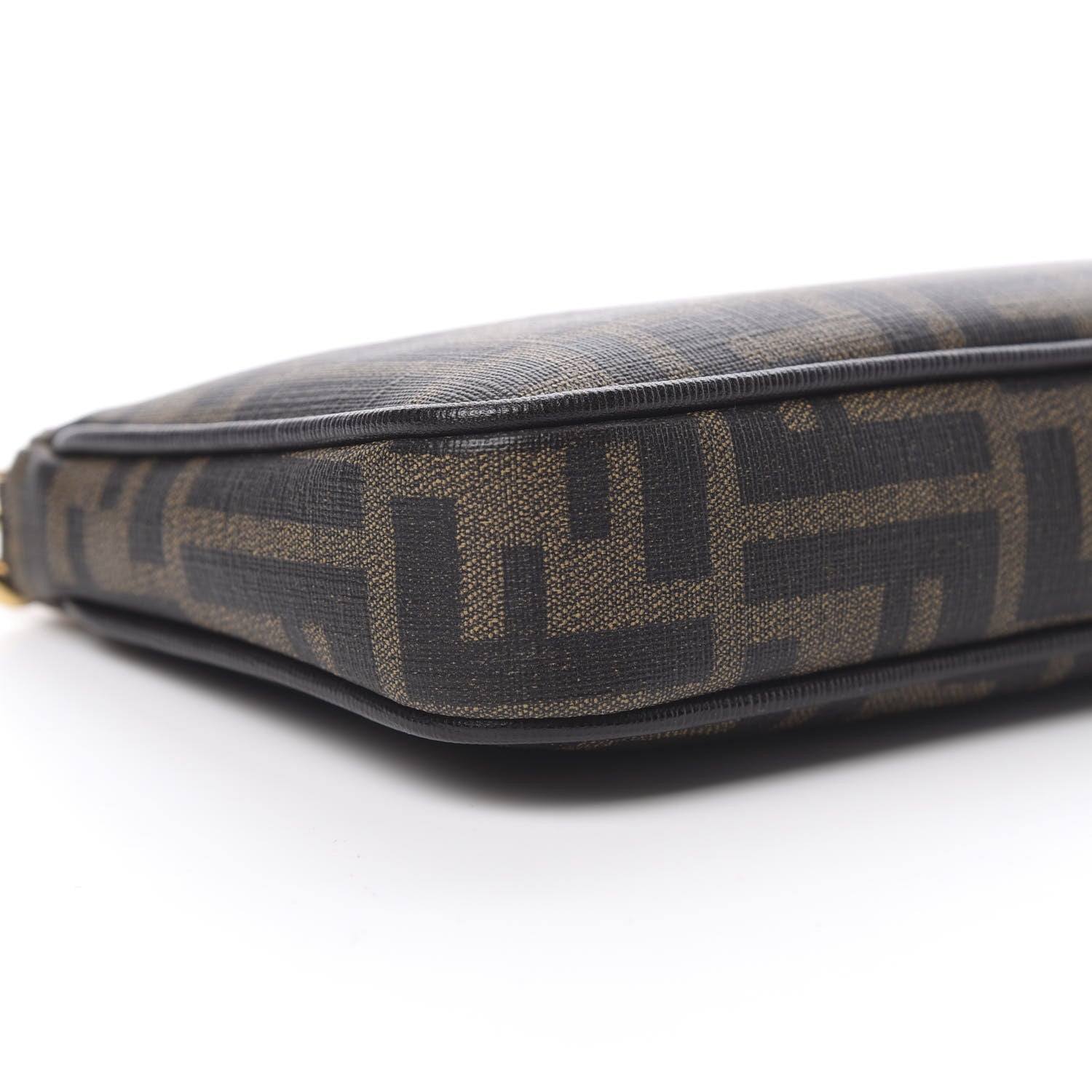 Fendi Zucca Spalmati Vitello Elite Pochette Tobacco Ebano 9 of 12