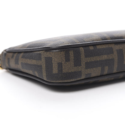 Fendi Zucca Spalmati Vitello Elite Pochette Tobacco Ebano 9 of 12