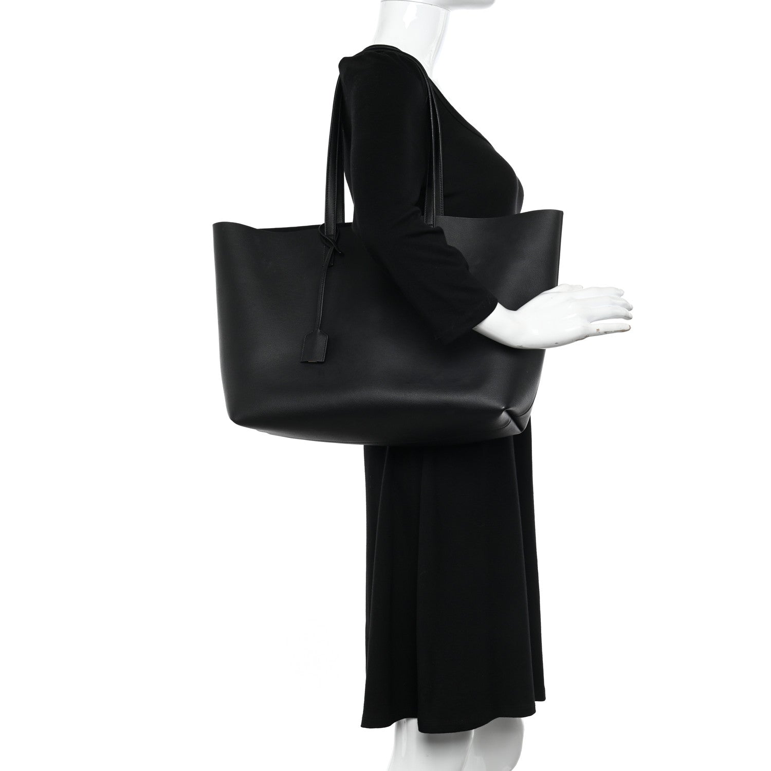 Saint Laurent Calfskin Large Shopping Tote Black 2 of 12