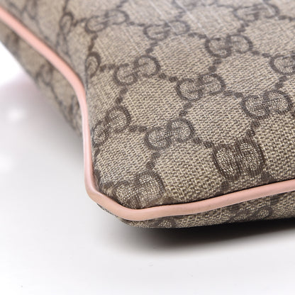Gucci GG Supreme Monogram Medium Flat Messenger Bag Light Pink 9 of 12
