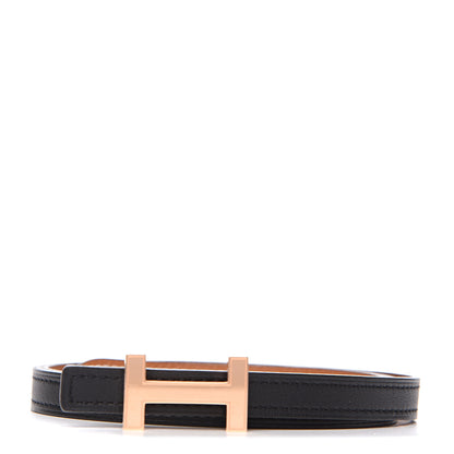 Hermes Swift Epsom 13mm Focus Belt 80 Black Gold 1 of 4