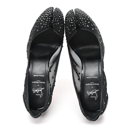 Christian Louboutin X MAISON MARGIELA Rete Glitter Specchio Bridiela Una Strass Tabi Pumps 39.5 Black 2 of 8
