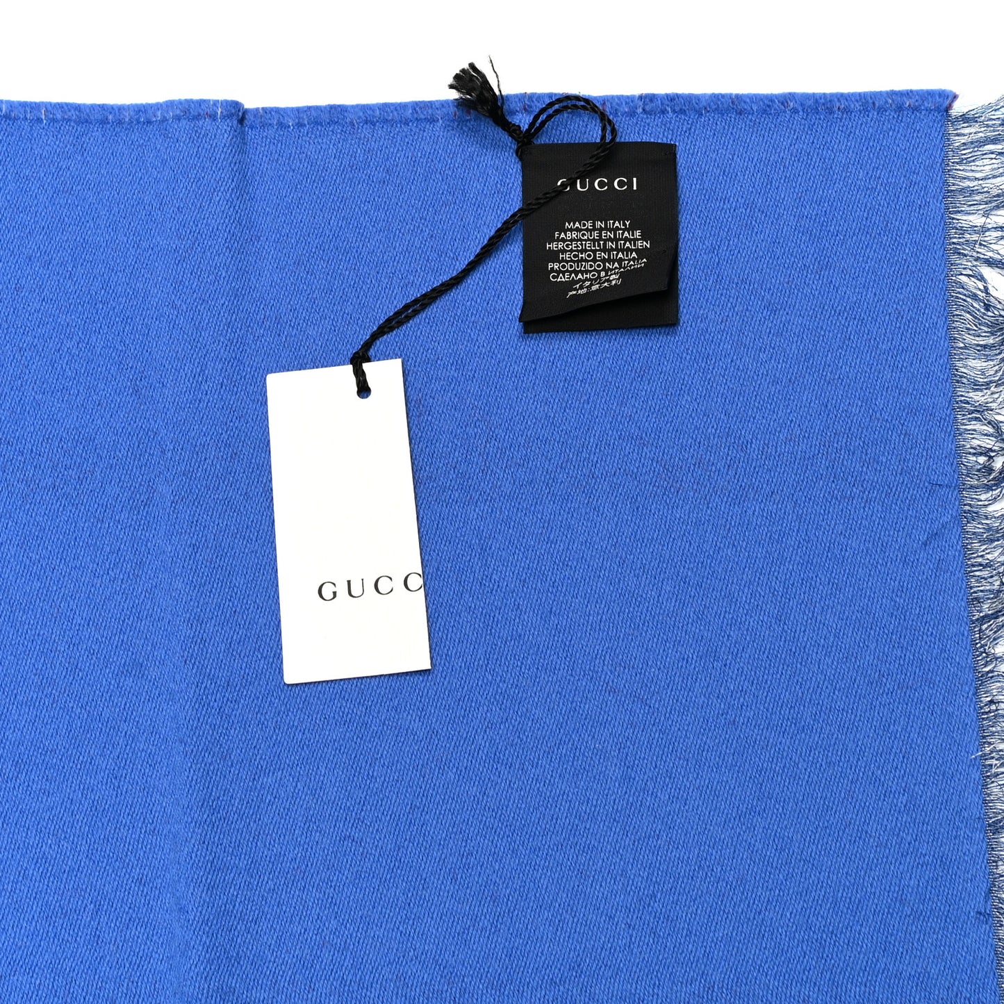 Wool Silk Gucci Heron Scarf Royal Red