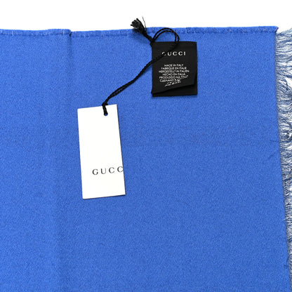 Gucci Wool Silk Gucci Heron Scarf Royal Red 4 of 4