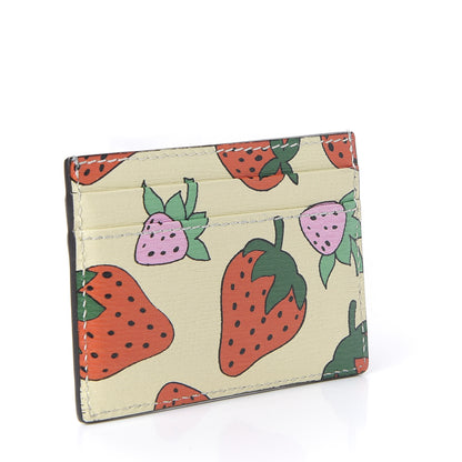 Gucci Calfskin Strawberry Print Zumi Case Case Ivory Red 2 of 9