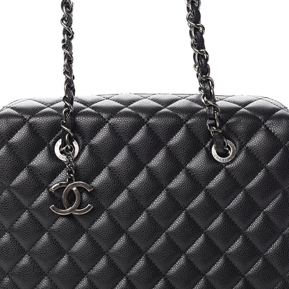 Chanel Caviar Quilted Small City Shopping Tote Black 10 of 12