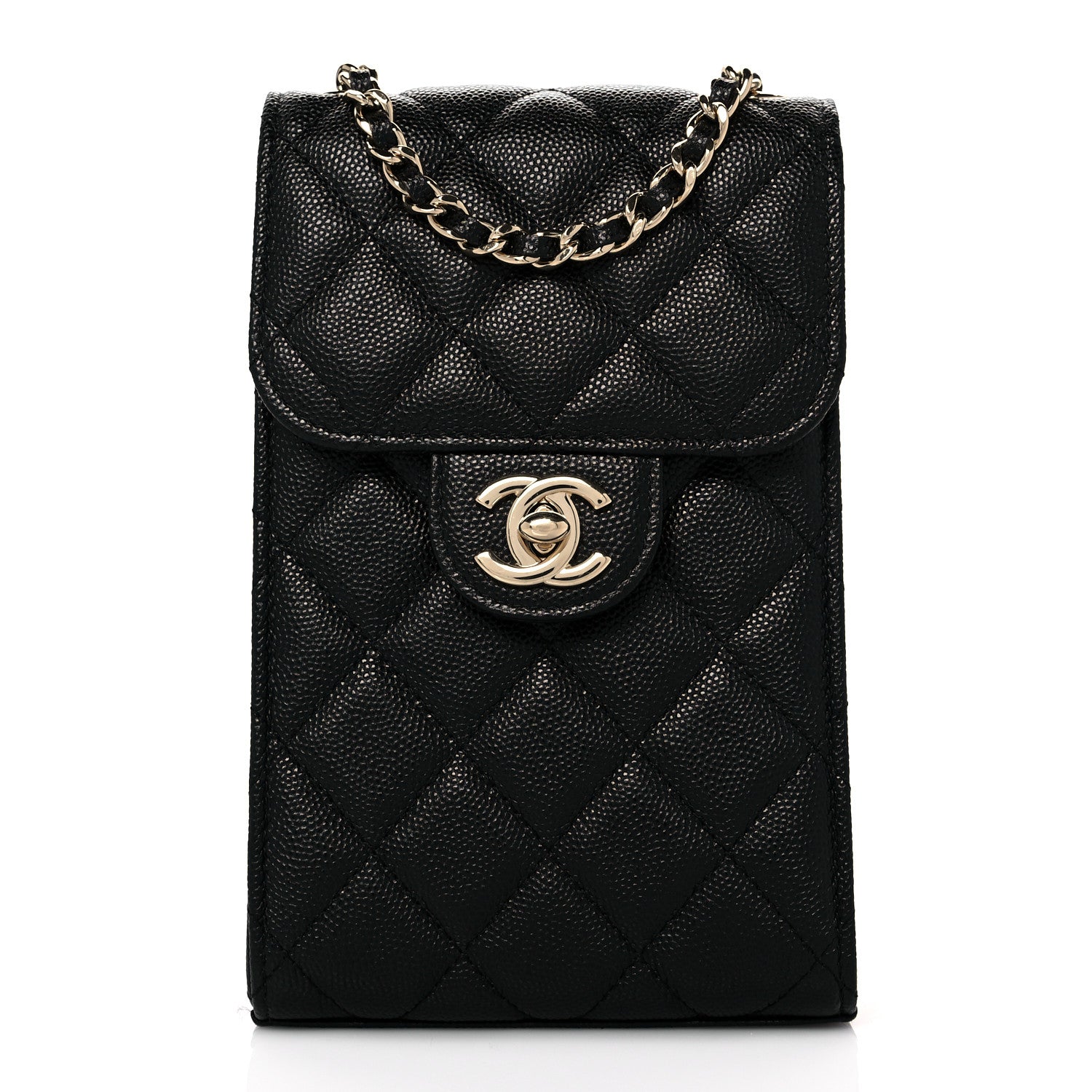 Chanel Caviar Quilted Classic Phone Holder Black 1 of 14