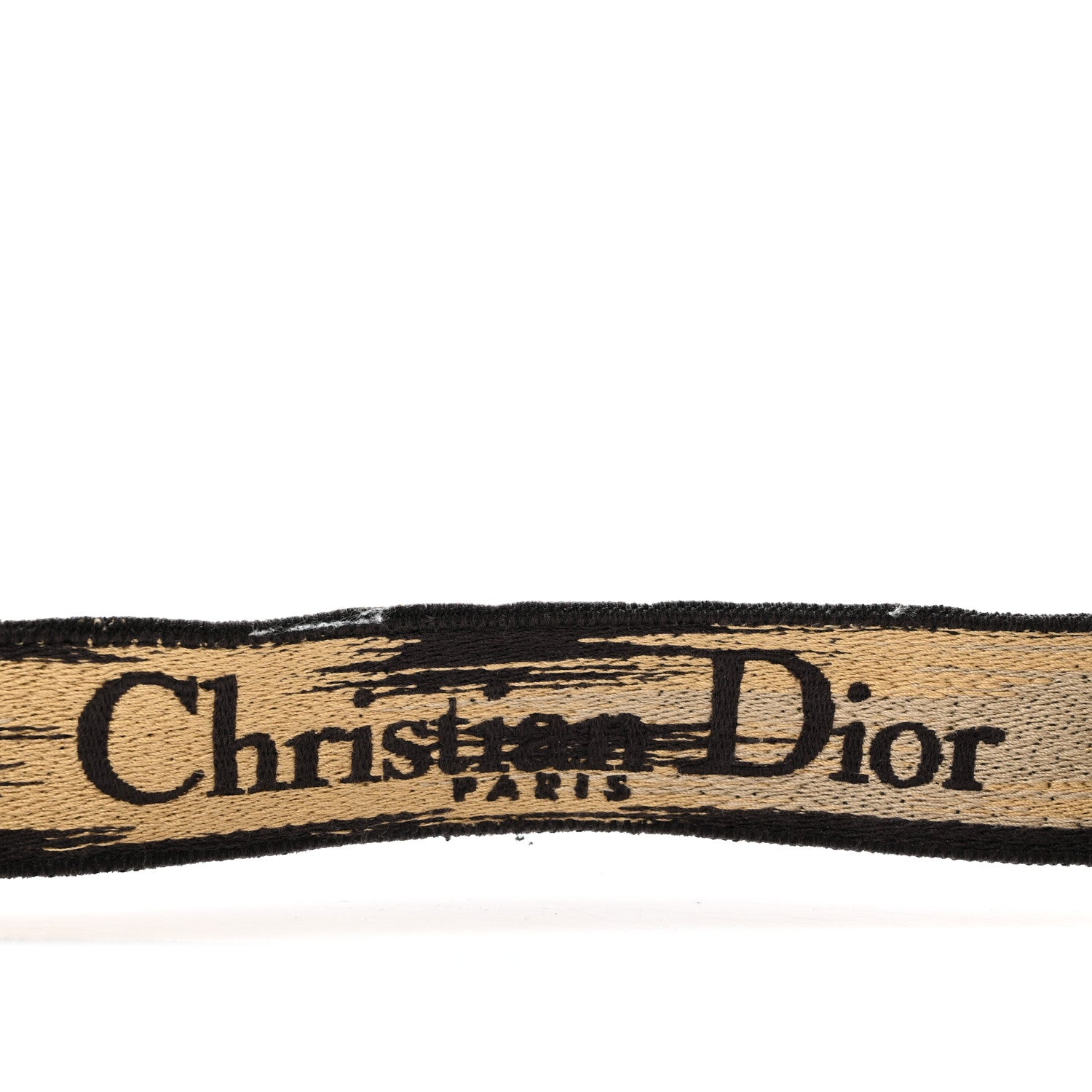 Christian Dior Canvas Mizza Embroidered Leopard Shoulder Strap Beige Black 4 of 5