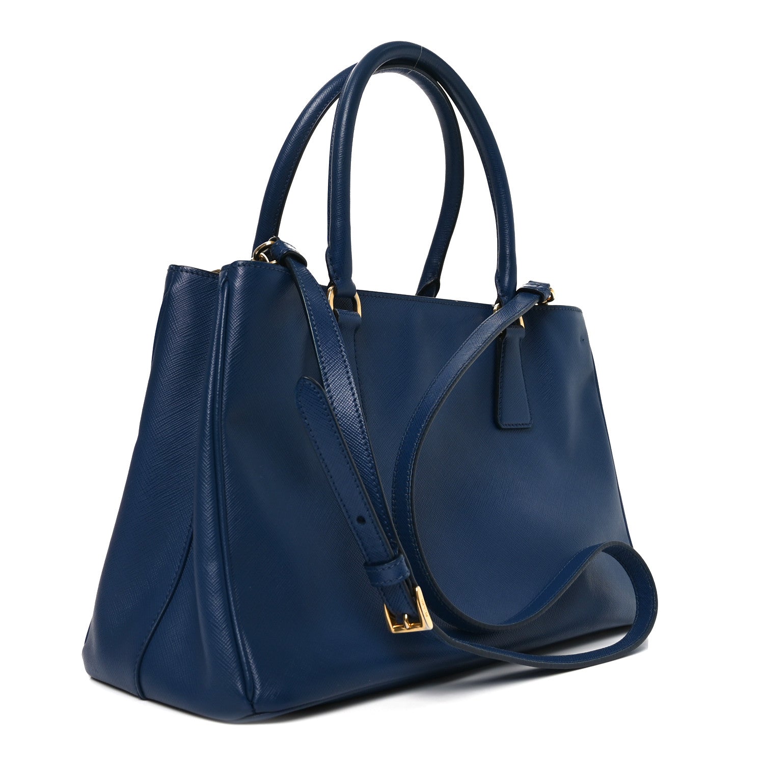 Prada Saffiano Lux Medium Tote Bluette 3 of 9