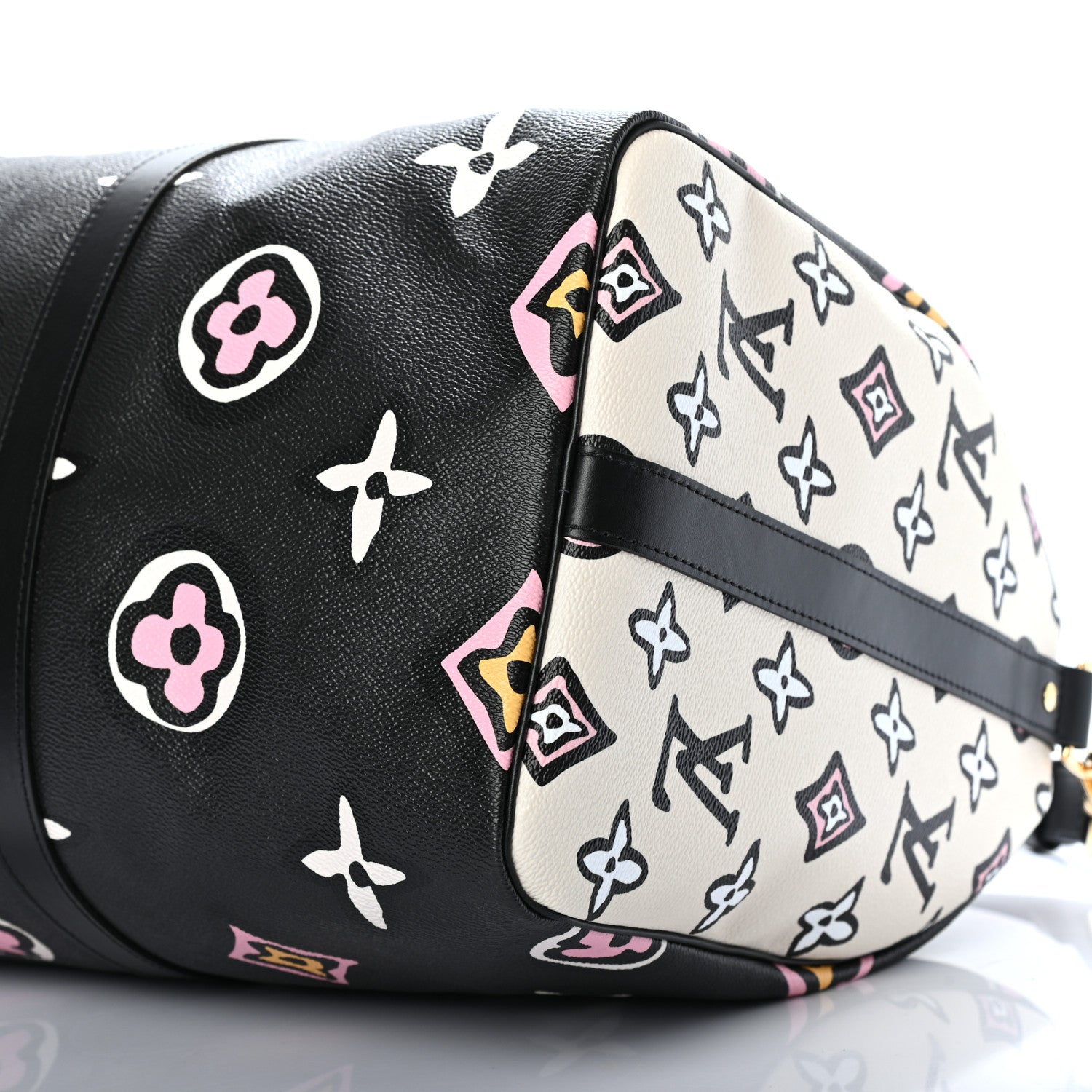 Louis Vuitton Monogram Giant Wild At Heart Keepall Bandouliere 45 Black 7 of 7