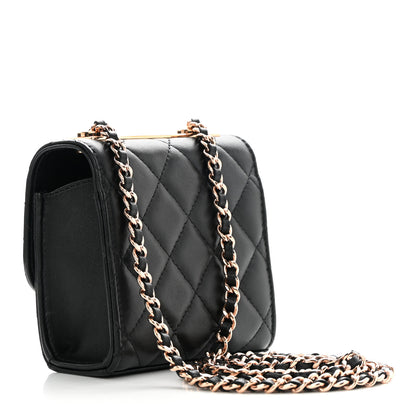 Chanel Lambskin Quilted Mini Trendy CC Clutch With Chain Black 3 of 12