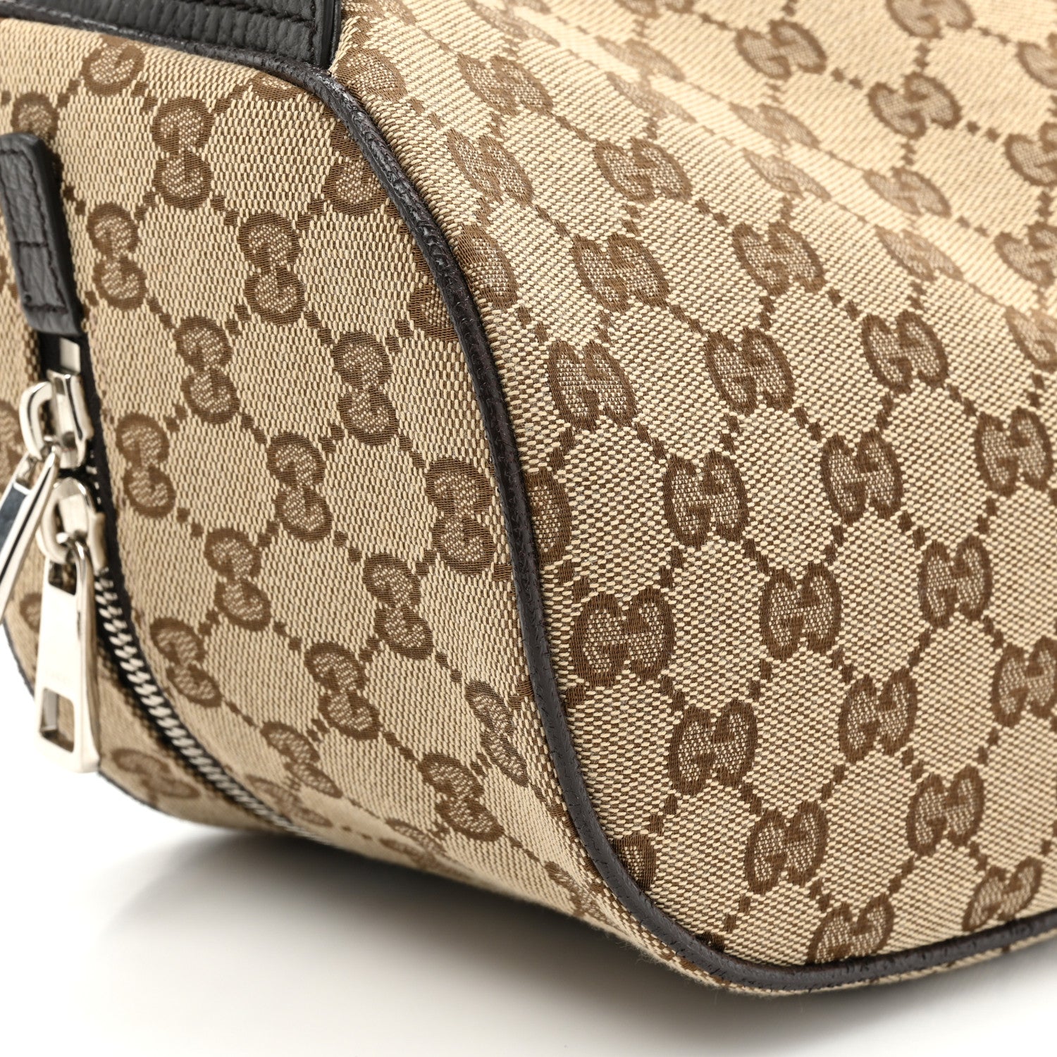 Gucci Monogram Dollar Calfskin Waist Pouch Beige Ebony Testa di Moro Marrone Scuro 10 of 10