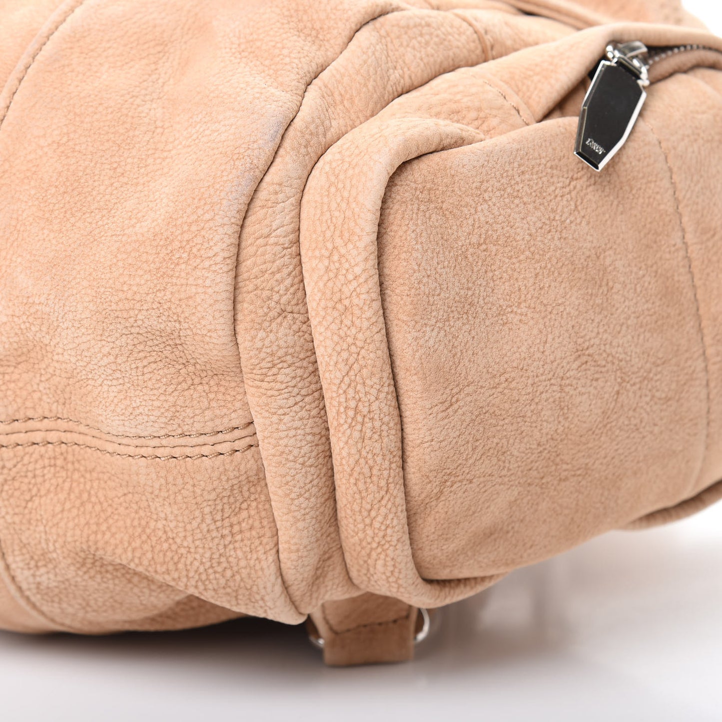Nubuck Mini Marti Backpack Bag Beige Rhodium Hardware