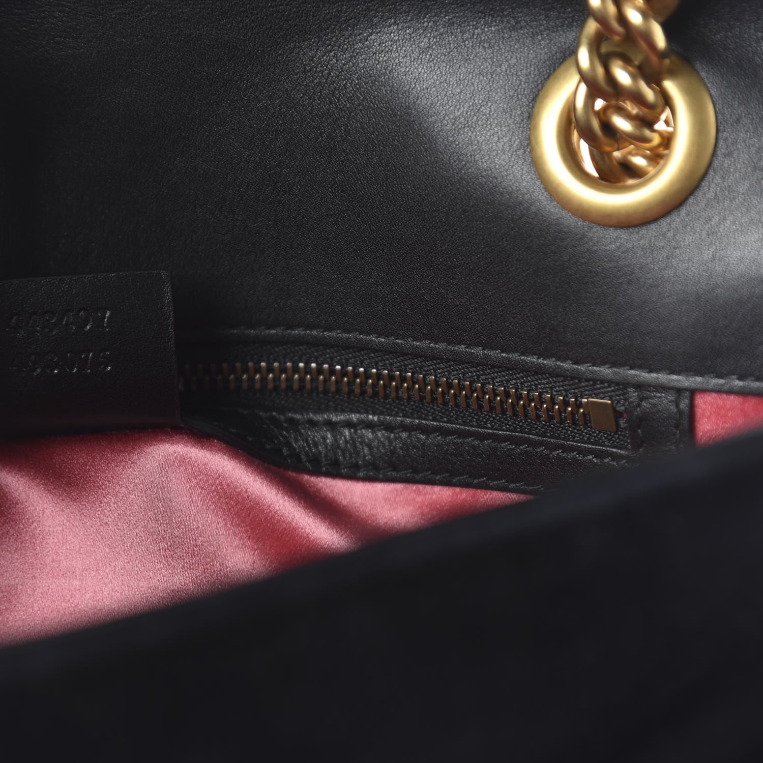 Gucci Velvet Matelasse Small GG Marmont Shoulder Bag Black 9 of 10