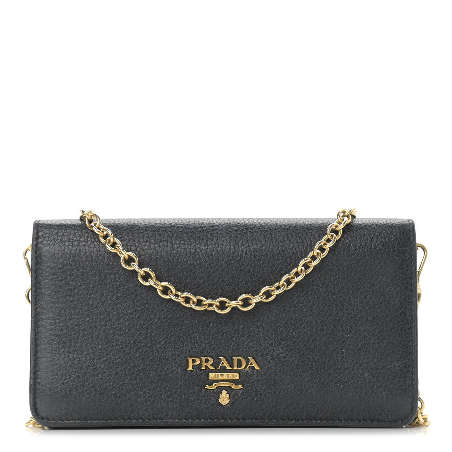 Vitello Daino Mini Crossbody Bag Black