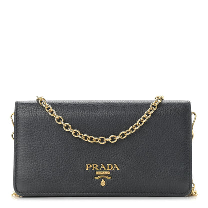 Prada Vitello Daino Mini Crossbody Bag Black 1 of 10