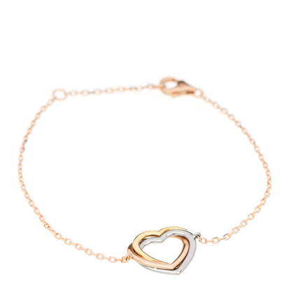 Cartier 18K Pink Yellow White Gold Trinity Heart Bracelet 1 of 5