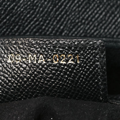 Christian Dior Grained Calfskin Saddle Bag Black 7 of 12