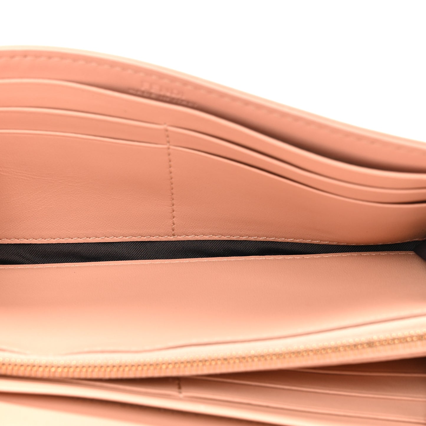 Nappa Matisse FF Embossed Continental Wallet On Chain Light Pink