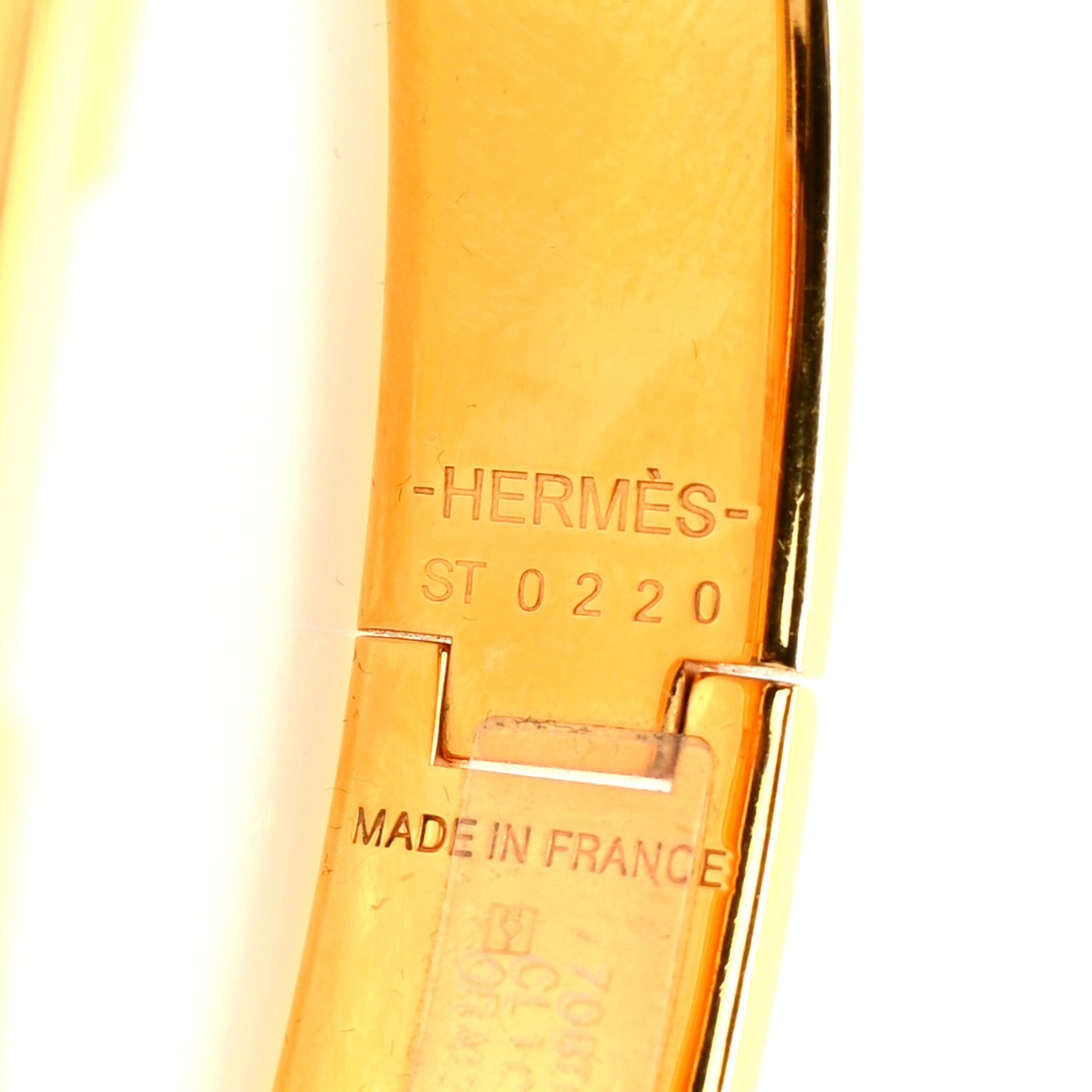 Hermes Enamel Clic Anneau Bracelet PM Orange 4 of 7