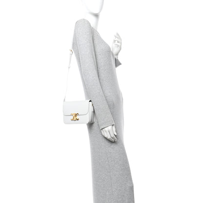 Celine Shiny Calfskin Teen Triomphe White 2 of 10