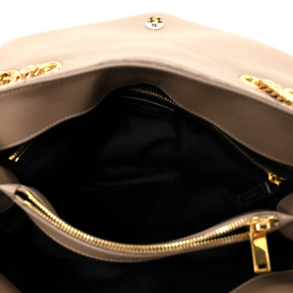 Saint Laurent Suede Y Quilted Monogram Medium Loulou Chain Satchel Taupe 6 of 12