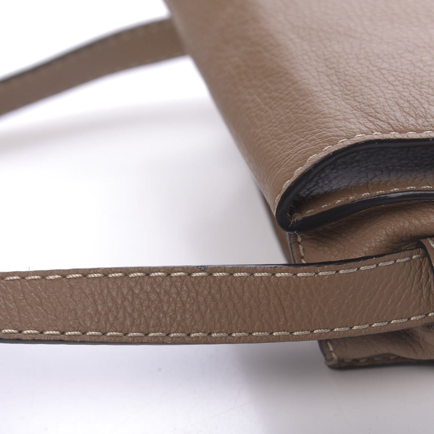 Calfskin Mini Marcie Round Crossbody Bag Nut