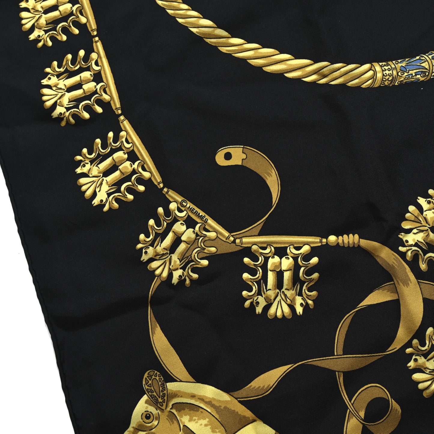 Silk Mousseline Les Cavaliers D'Or Scarf 90