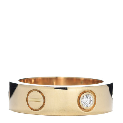 Cartier 18K Yellow Gold 3 Diamond 5.5mm LOVE Ring 51 5.75 3 of 7