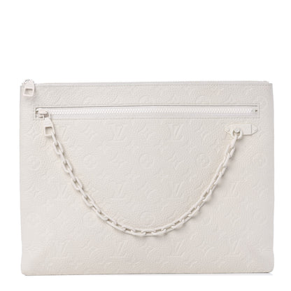 Louis Vuitton Taurillon Monogram Solar Ray A4 Pouch White 1 of 9
