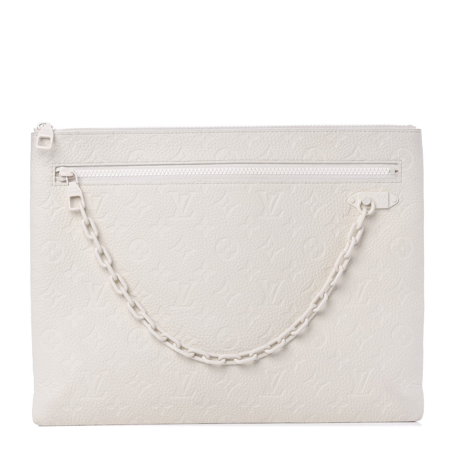 Louis Vuitton Taurillon Monogram Solar Ray A4 Pouch White 1 of 9